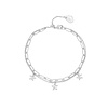 Estella Bartlett Estella Bartlett Double Chain Bracelet with Stars Silver Plated