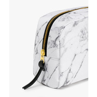 WOUF White Marble Makeup Bag