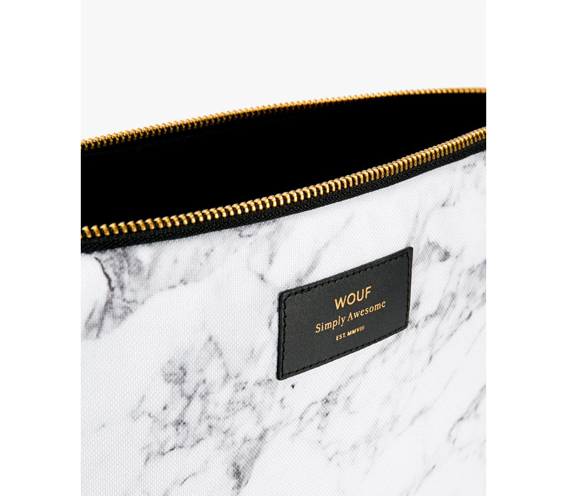 WOUF White Marble Laptop Hoes 13"