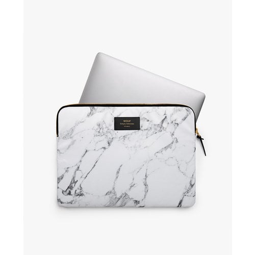 WOUF White Marble Laptop Sleeve 13" 