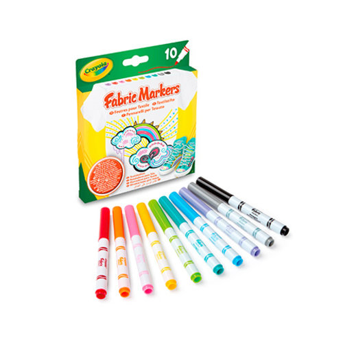 Crayola 10 Marqueurs Textiles 