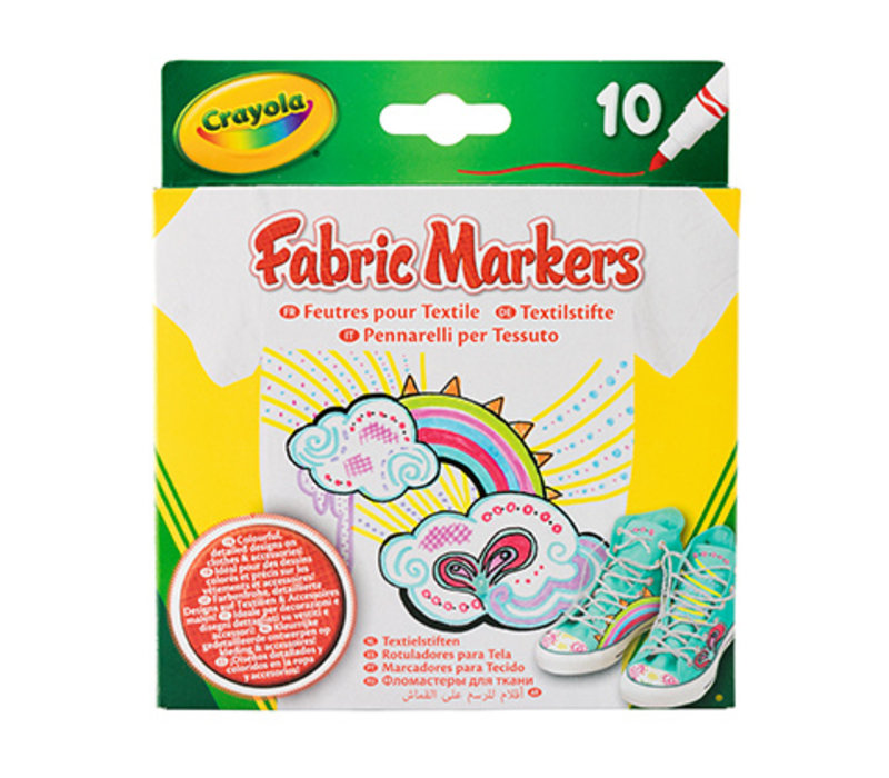 Crayola 10 Marqueurs Textiles