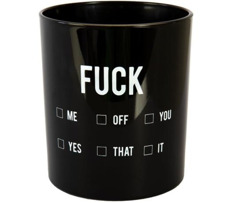 Fisura Candle 'Fuck' Black