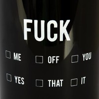 Fisura Candle 'Fuck' Black