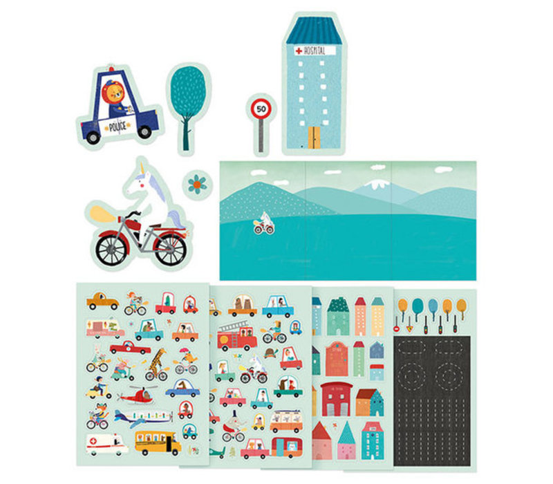 Londji Activities My City with 150 Removable Stickers
