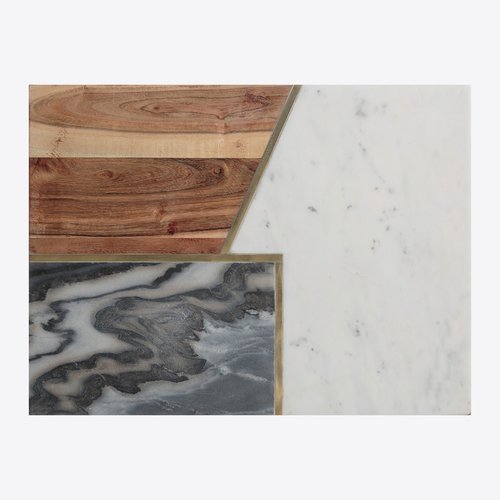 Typhoon Elements Serving Board from Acacia Wood, Marble and Stone 39,5 cm 