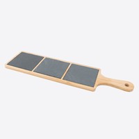 Point-Virgule Bamboo and Slate Serving Board with Handle 44 cm