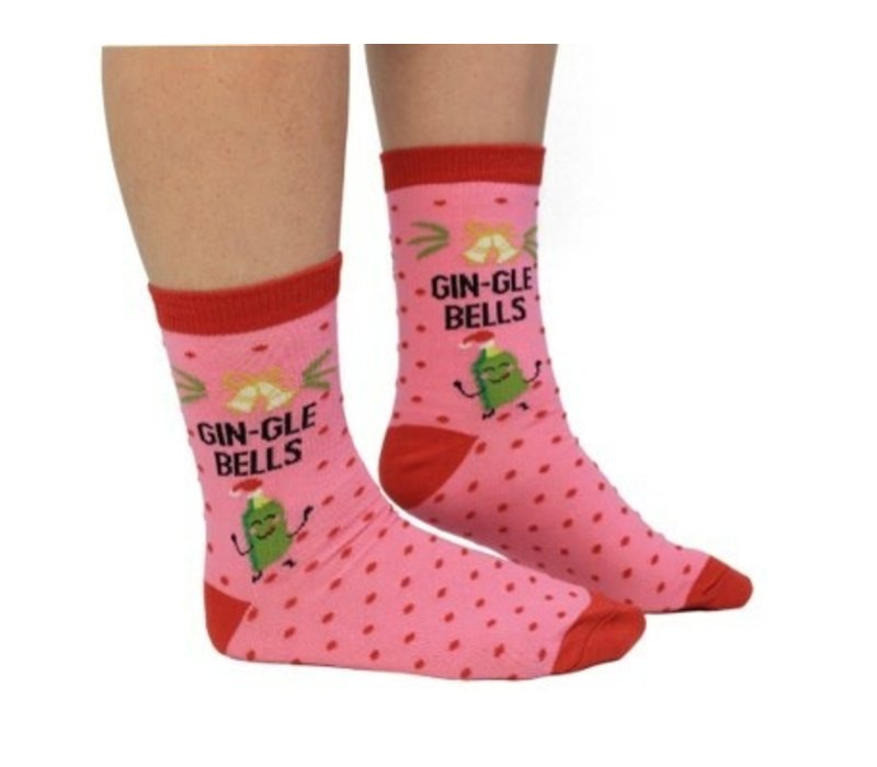 ODD Socks Dames Xmas Sokken Gin-Gle Bells maat 37-42