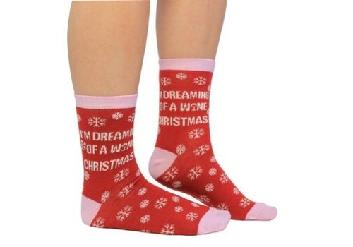 Odd Socks ODD Socks Xmas Chaussettes Femme Dreaming of a Wine Xmas taille 37-42