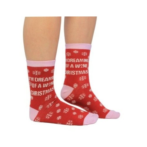 ODD Socks Xmas Chaussettes Femme Dreaming of a Wine Xmas taille 37-42 