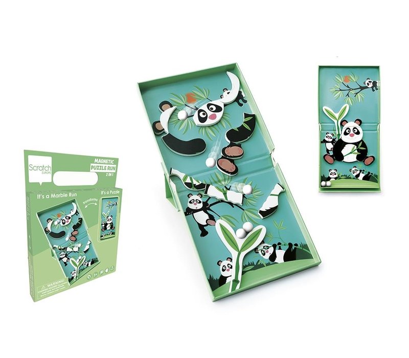 Scratch Magnetic Puzzle Run Panda 11pc