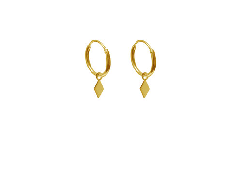 Label Kiki Label Kiki Boucles d'Oreilles Square Hoop Gold