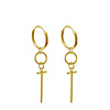 Label Kiki Label Kiki Boucles d'Oreilles Small Cross Hoop Gold