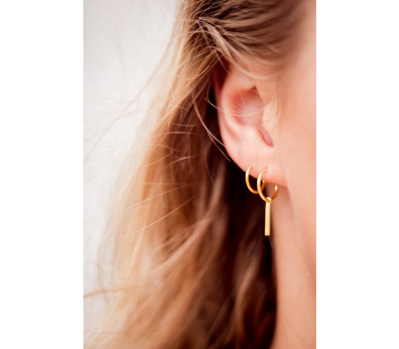 Label Kiki Boucles d'Oreilles Gold Bar Hoops