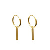 Label Kiki Label Kiki Boucles d'Oreilles Gold Bar Hoops