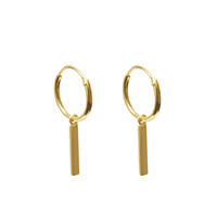 Label Kiki Oorbellen Gold Bar Hoops