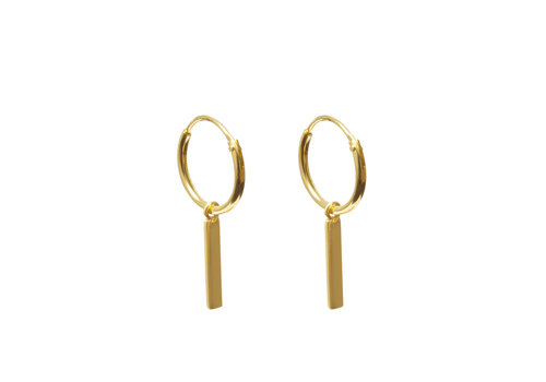 Label Kiki Label Kiki Boucles d'Oreilles Gold Bar Hoops