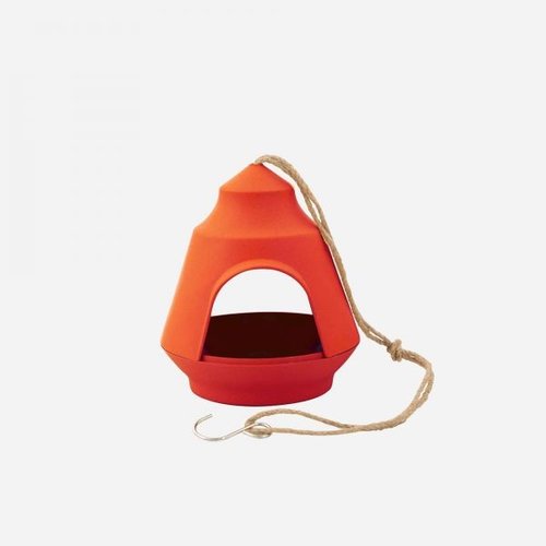 Point-Virgule Bamboo Fiber Bird Feeder orange 