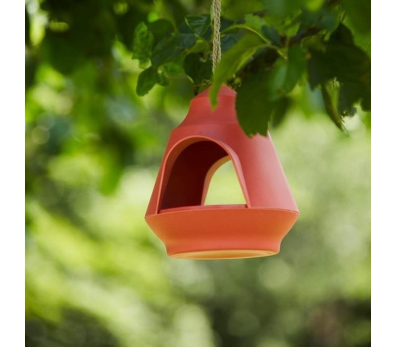 Point-Virgule Bamboo Fiber Bird Feeder orange