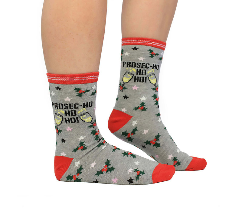 ODD Socks Dames Xmas Sokken Prosec-Ho-Ho-Ho  Maat 37-42