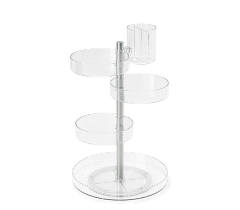 Umbra Pirouette Cosmetic Organizer Clear/Nickel