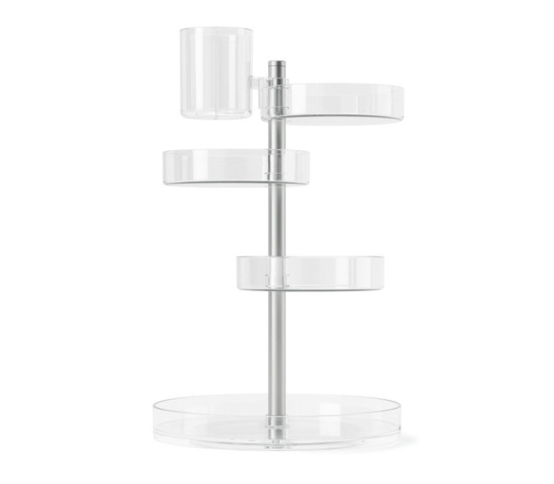 Umbra Pirouette Cosmetic Organizer Clear/Nickel