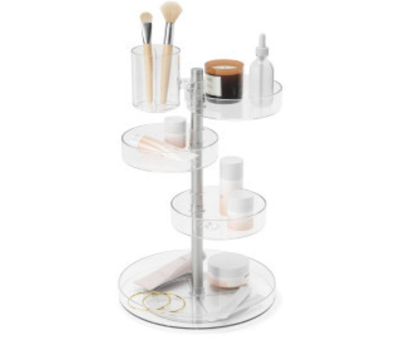 Umbra Pirouette Cosmetic Organizer Clear/Nickel