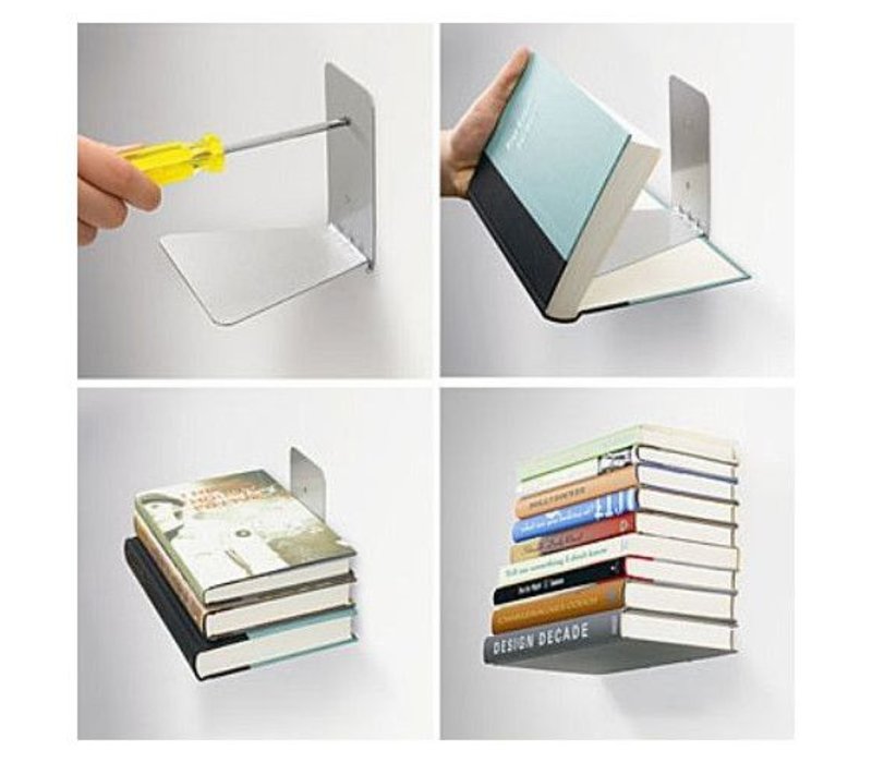 Umbra Conceal Invisible Bookshelf Silver Size L