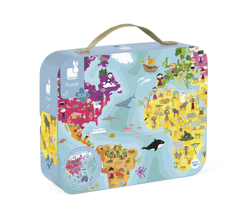 Janod Valise Puzzle La Planète Bleue 208 Pcs