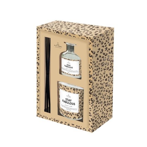 The Gift Label Gift Box Candle & Reed Diffuser Stay Fabulous 