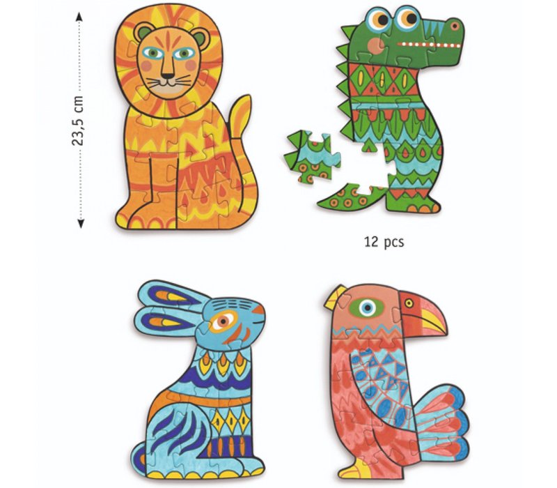 Djeco Do It Yourself Coloring Puzzles