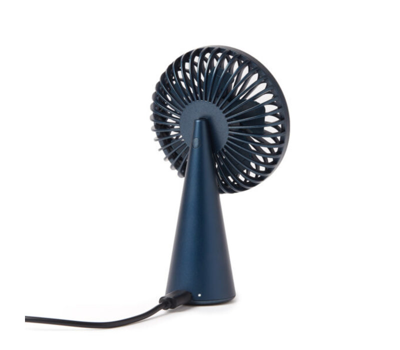 Lexon Wino Mini Ventilateur Portable Rechargeable Sans Fil Bleu Foncé