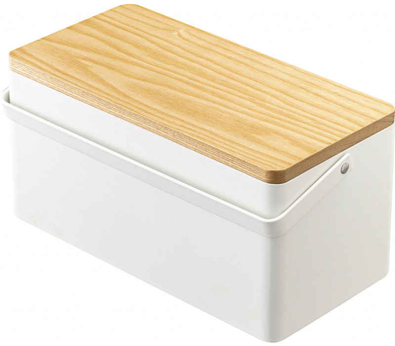 Yamazaki Sewing Box White/Wood