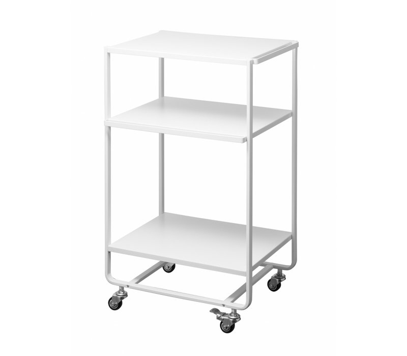 Yamazaki Rolling Kitchen Wagon Tower White