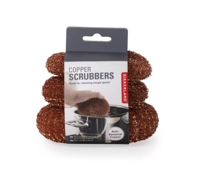 Kikkerland Set Of 3 Copper Scrubbers