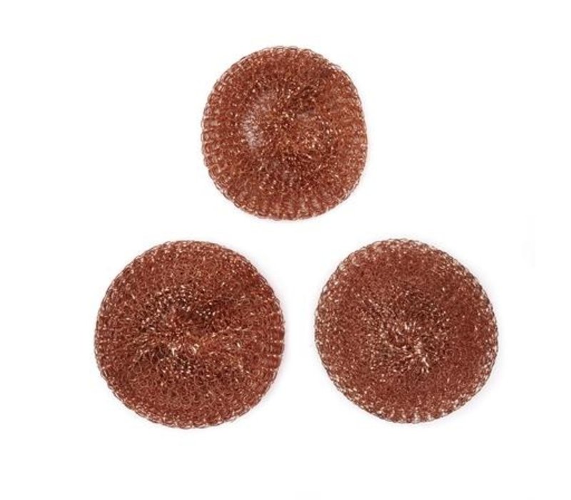 Kikkerland Set Of 3 Copper Scrubbers