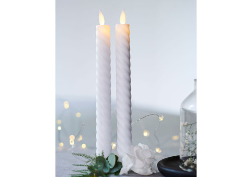 Sirius Sirius Sara Wave Set of 2 Tall LED Candles 25 cm