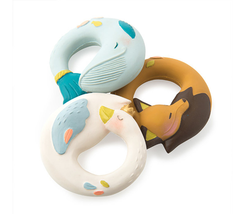 Moulin Roty Natural Rubber Teething Ring 'Le Voyage d'Olga' Fox