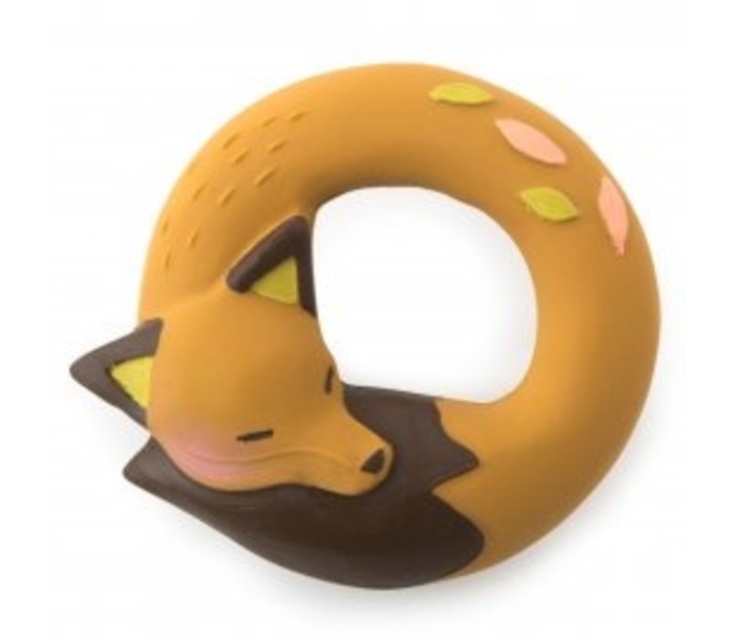 Moulin Roty Natural Rubber Teething Ring 'Le Voyage d'Olga' Fox