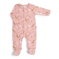 Moulin Roty Pyjama 'Après la Pluie' Étoiles 3 mois rose