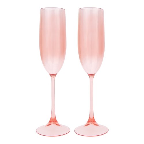Sunnylife Poolside Set van 2 Champagne Glazen Poeder Roze 