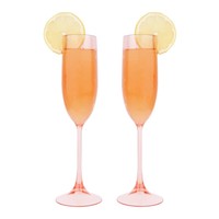 Sunnylife Poolside Set van 2 Champagne Glazen Poeder Roze