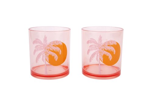 Sunnylife Sunnylife Poolside Set of 2 Tumblers Desert Palms