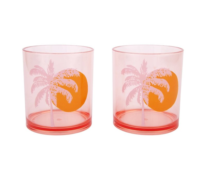 Sunnylife Poolside Set of 2 Tumblers Desert Palms