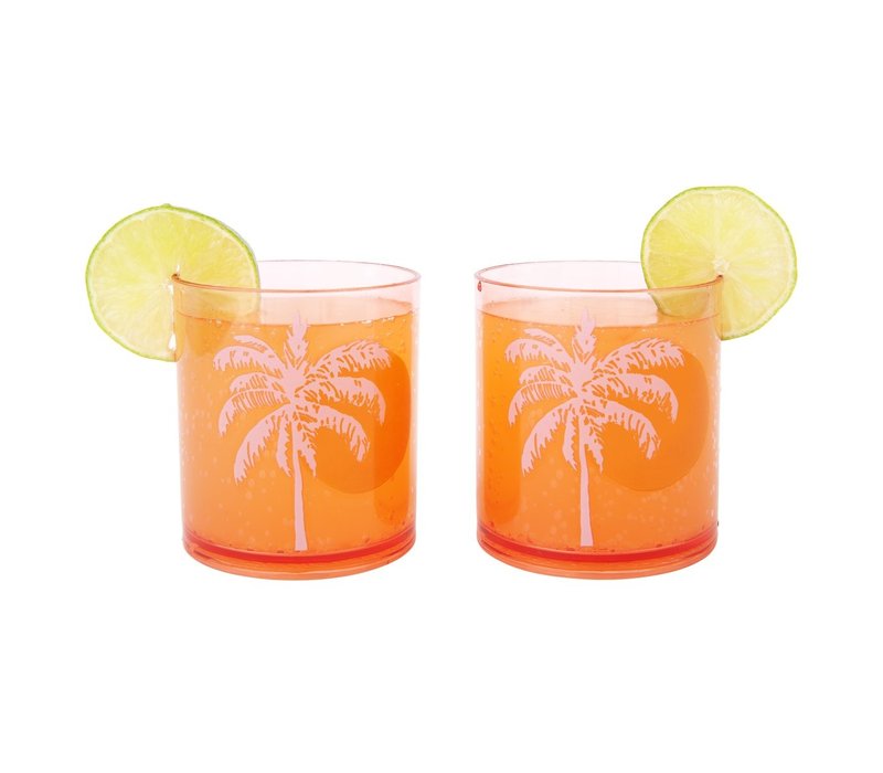 Sunnylife Poolside Set of 2 Tumblers Desert Palms