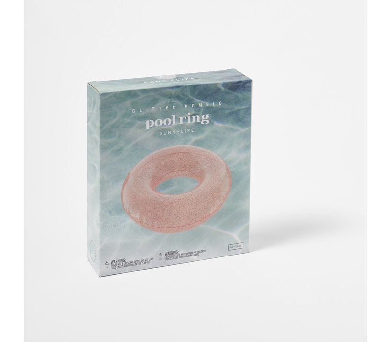 Sunnylife Inflatable Pool Ring Glitter Pomelo