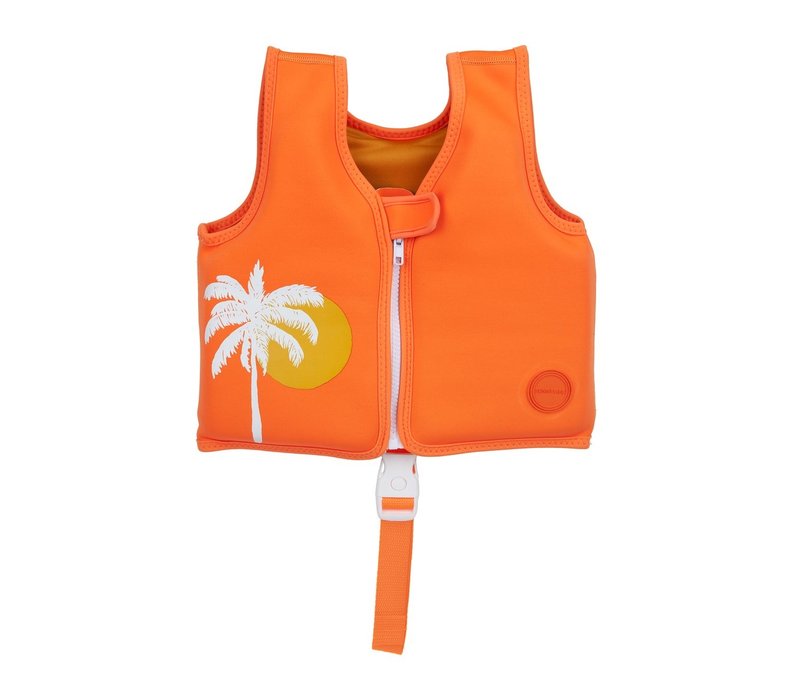 Sunnylife Zwemvest Desert Palms Neon Pomelo 2-3 Jaar