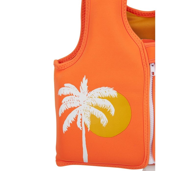 Sunnylife Zwemvest Desert Palms Neon Pomelo 2-3 Jaar