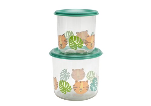 Sugarbooger Sugarbooger Good Lunch Set of 2 Snack Containers Tiger Large