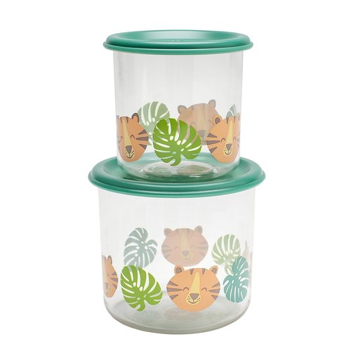 Sugarbooger Good Lunch Set of 2 Snack Containers Tiger Large 